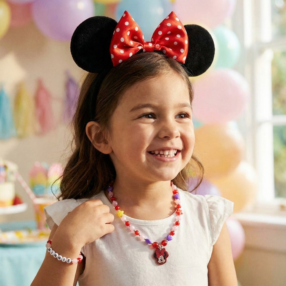 Minnie Mouse Kuromi Hårbøjle & Smykker (12,5 x 15 x 1 cm) | Minnie Mouse Tilbehørskit - Temashop