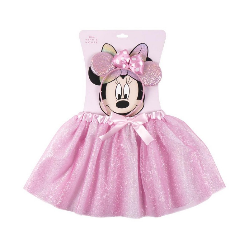 Minnie Mouse Skørt & Hårbøjle Lyserød | Minnie Mouse Bukser / Skørt / Shorts - Beklædning - Temashop