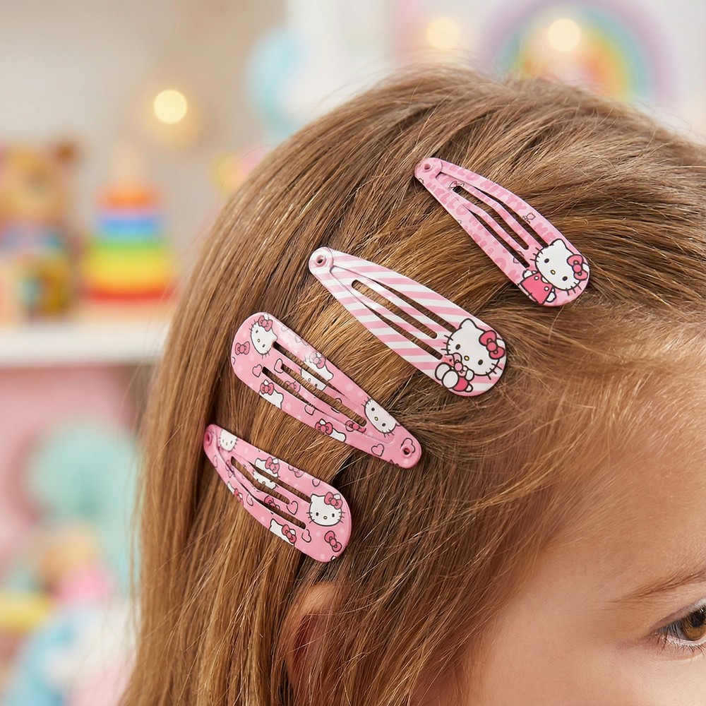 Hello Kitty Sløjfe Hårspænder Pink (6,5 x 12,5 x 0,1 cm) | Hello Kitty Hårclips - Temashop