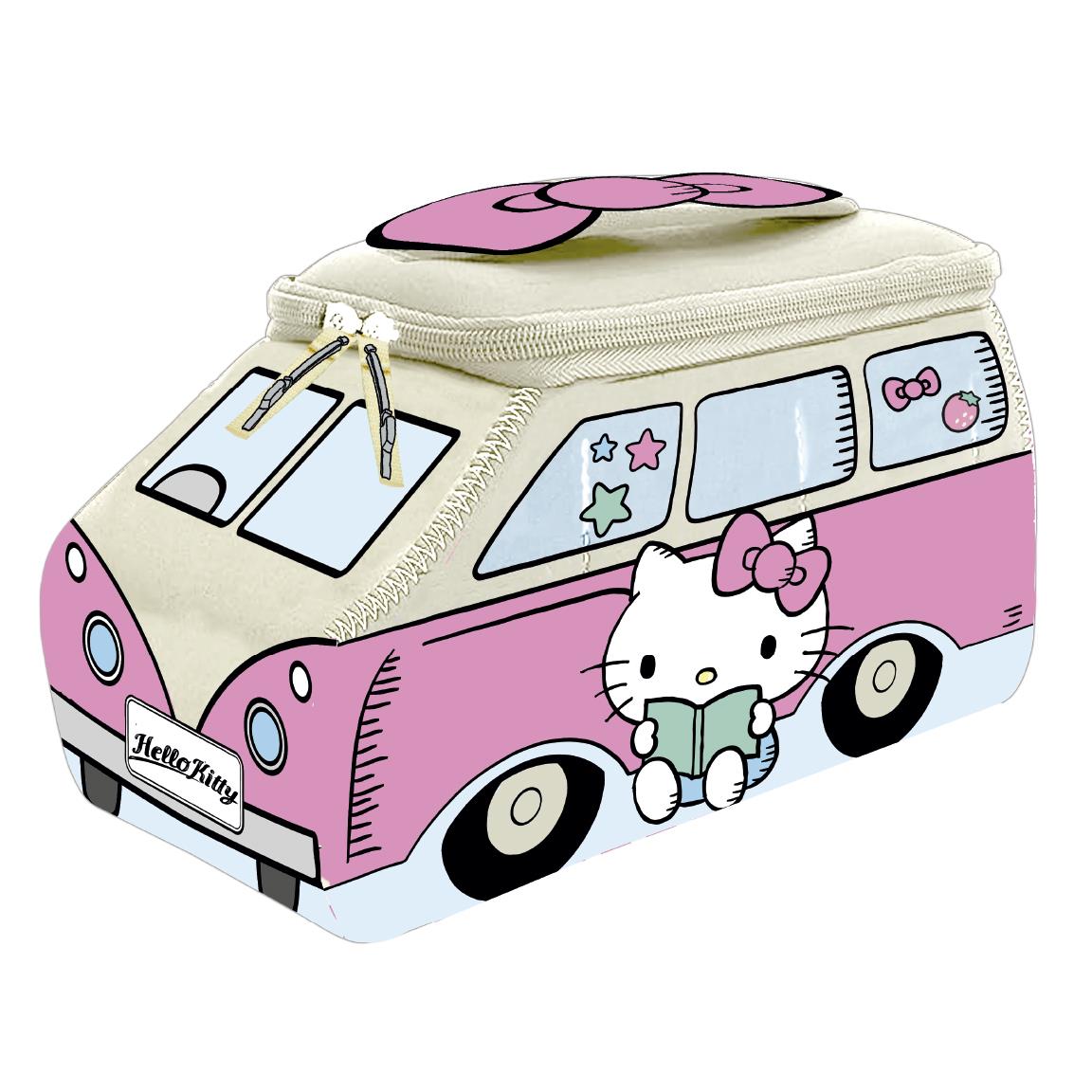 Hello Kitty Campingvogn Toilettaske (25,5 x 16 x 15 cm) | Hello Kitty Toilettasker & Tilbehør - Temashop