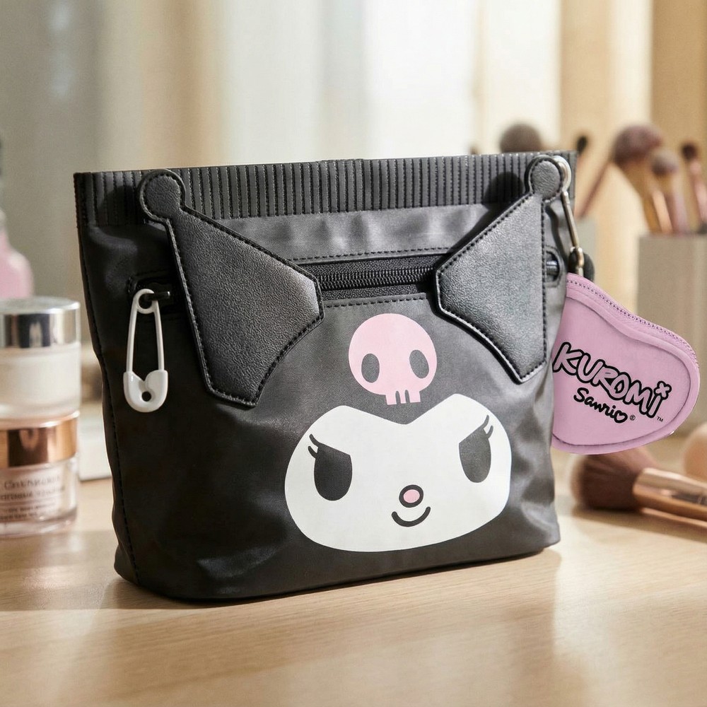 Hello Kitty Kuromi Toilettaske Sort (23 x 16 x 10 cm) | Hello Kitty Toilettasker & Tilbehør - Temashop