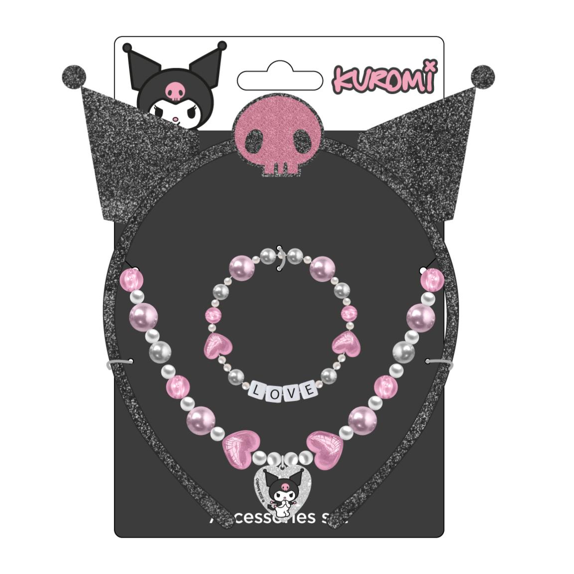 Hello Kitty Kuromi Hårbøjle & Smykker (12,5 x 19 x 2 cm) | Hello Kitty Tilbehørskit - Temashop