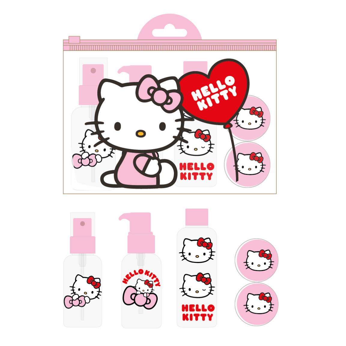 Hello Kitty Toiletsæt Lyserød (16 x 14 x 3 cm) | Hello Kitty Skønhedsudstyr - Temashop