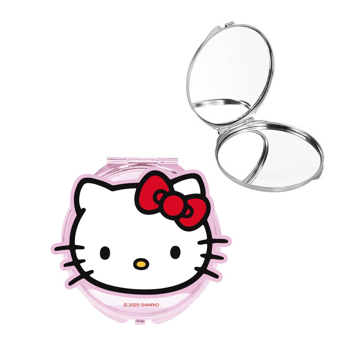Hello Kitty Lommespejl Lyserød (10 x 10 x 5 cm) | Hello Kitty Sminketilbehør - Temashop