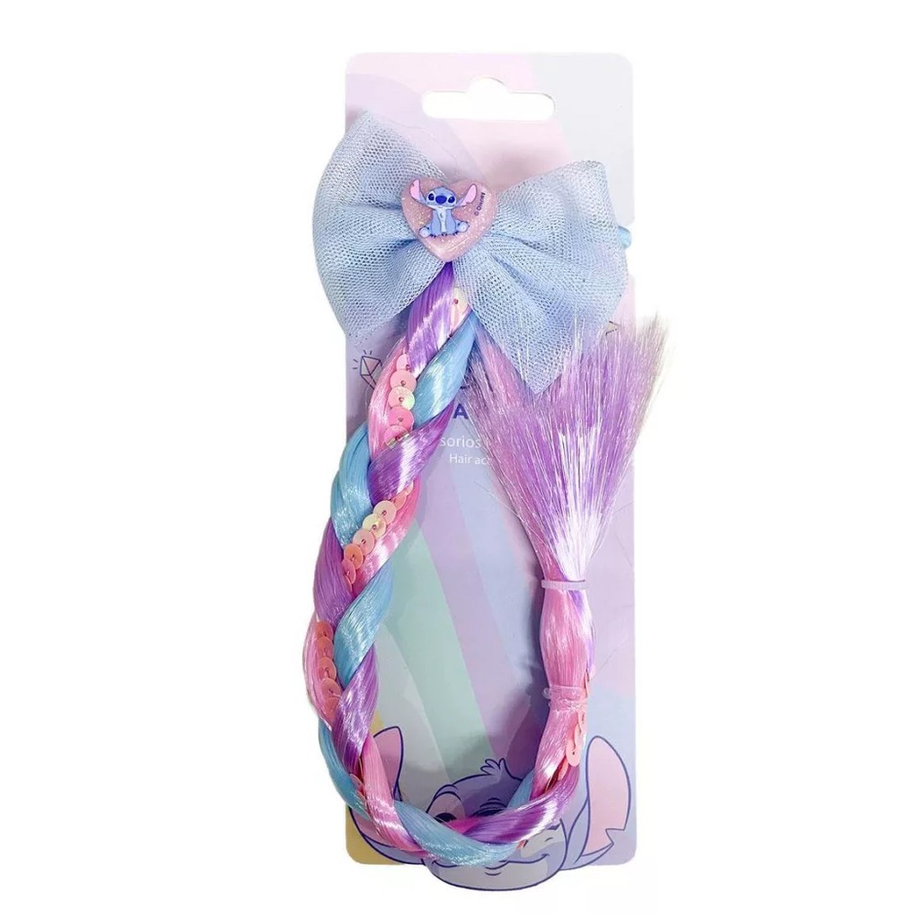 Stitch Hårelastik Med Hårfletning (21 x 7 cm) | Stitch Hårclips - Temashop
