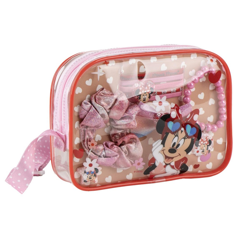 Minnie Mouse Hjerter Skønhedssæt (18 x 13 x 4,5 cm) | Minnie Mouse Skønhedsudstyr - Temashop
