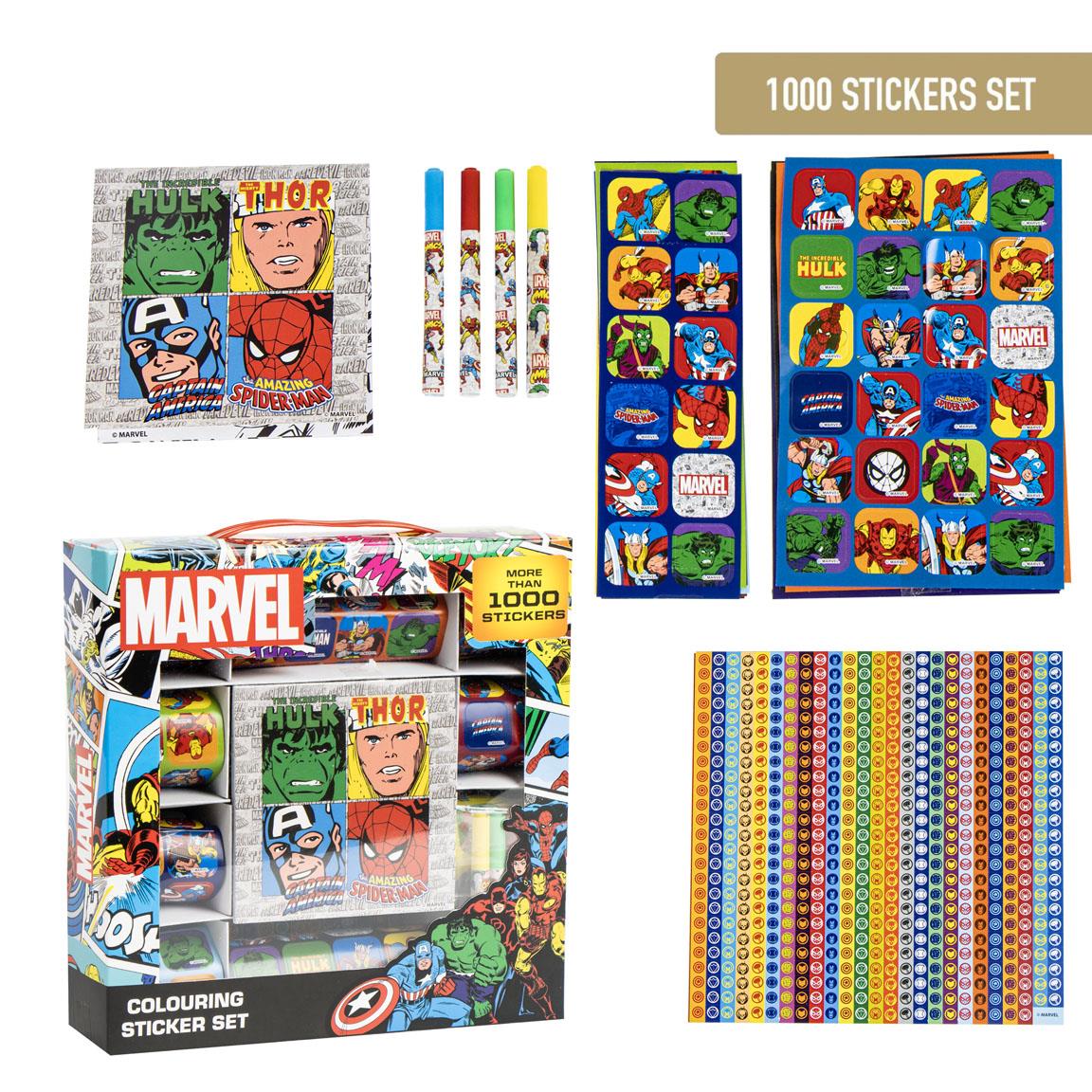 Marvel Klistermærkesæt (21,5 x 21,5 x 5,2 cm) | Marvel Klistermærke - Temashop