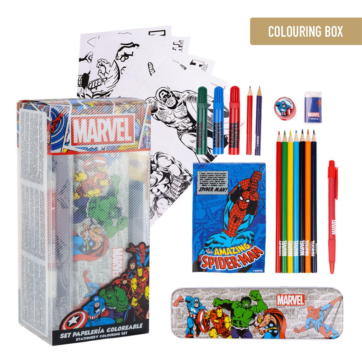 Marvel Male- & Tegnesæt (8 x 24 x 8 cm) | Marvel Male- & Tegneudstyr - Temashop