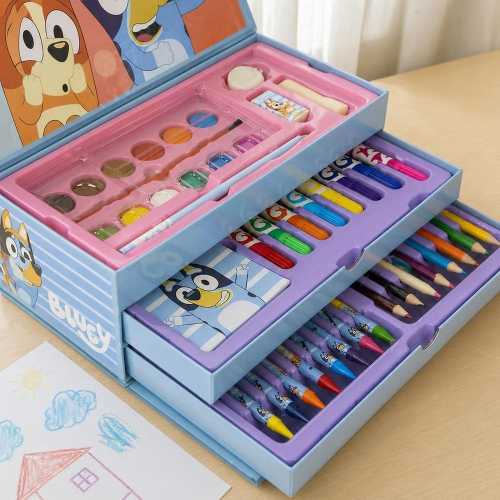 Bluey Maling Sæt (26 x 10 x 13 cm) | Bluey Male- & Tegneudstyr - Temashop