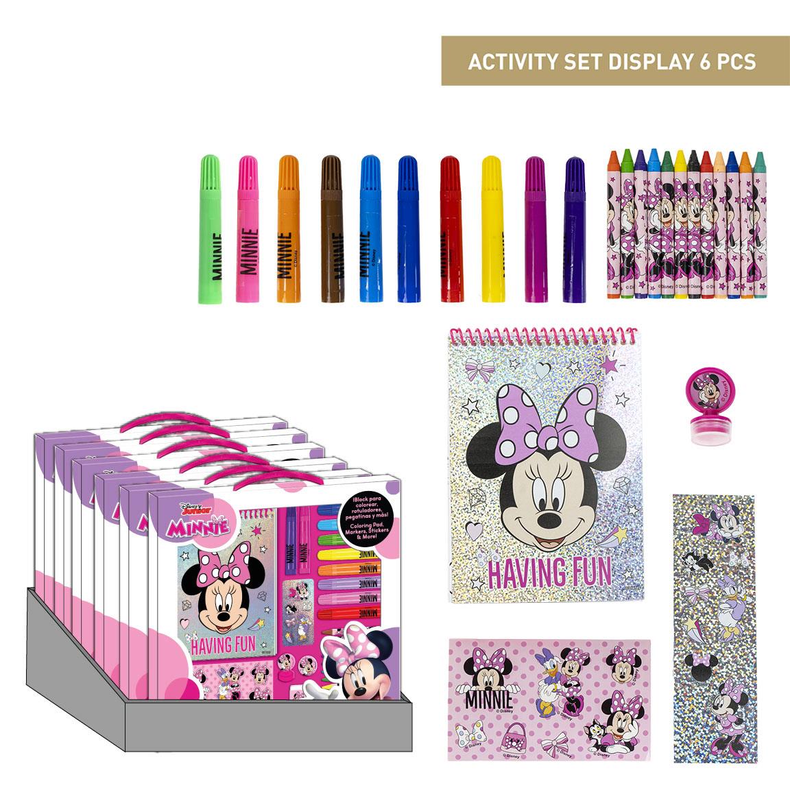 Minnie Mouse Malesæt (30 x 30 x 2,5 cm) | Minnie Mouse Male- & Tegneudstyr - Temashop