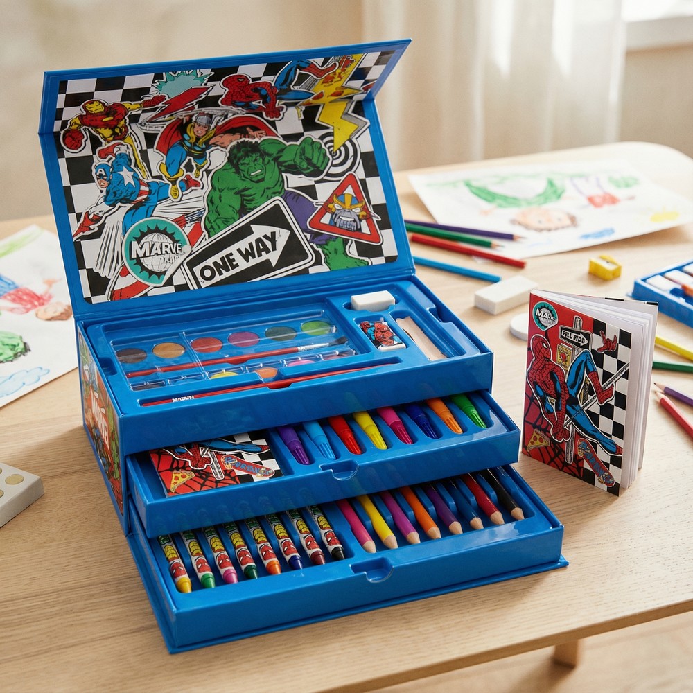 Avengers Maling Æske (26 x 10 x 13 cm) | Avengers Male- & Tegneudstyr - Temashop