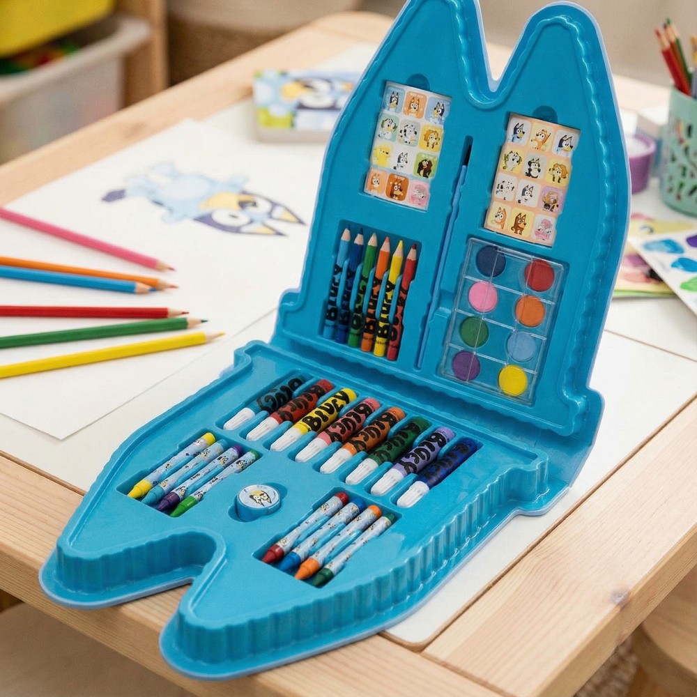 Bluey Malekuffert Sæt (3,2 x 28 x 24,7 cm) | Bluey Male- & Tegneudstyr - Temashop