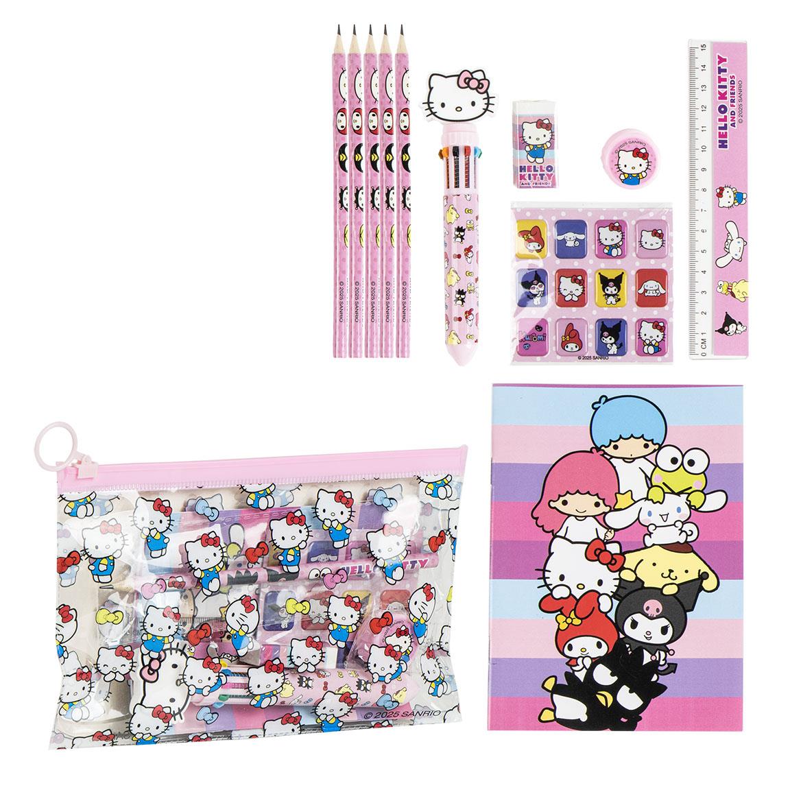 Hello Kitty Male- & Tegnesæt (22 x 14 x 0,5 cm) | Hello Kitty Male- & Tegneudstyr - Temashop