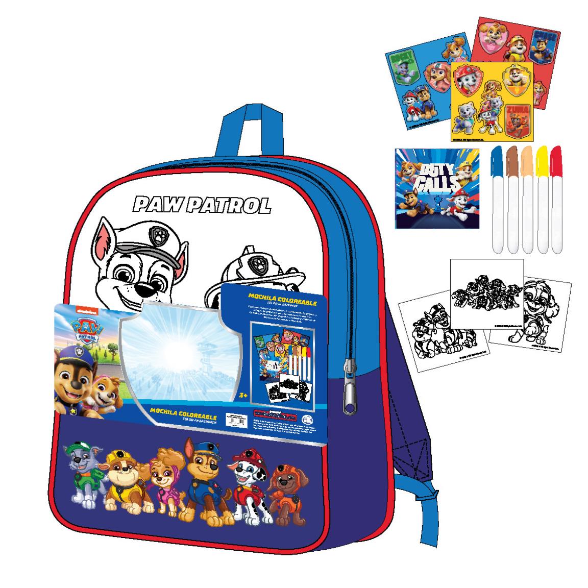 Paw Patrol Farvelæg Selv Rygsæk (38 x 30 x 14 cm) | Paw Patrol Taske / Pung - Temashop