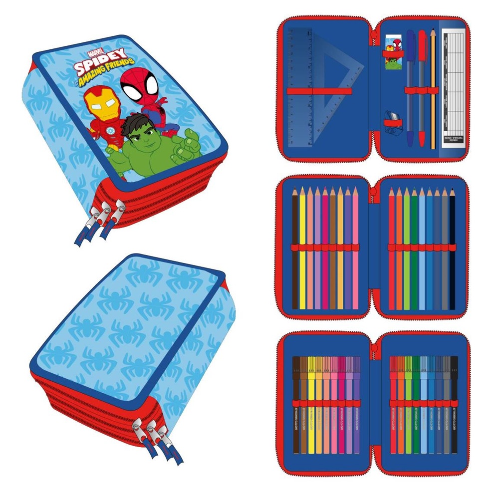 Spidey Penalhus Med Tilbehør (12,5 x 19,5 x 6,5 cm) | Spider-Man Penalhuse - Temashop