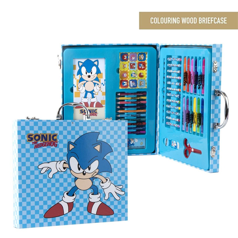 Sonic Farvelæg Selv Tegnekuffert (31 x 28 x 4 cm) | Sonic Male- & Tegneudstyr - Temashop