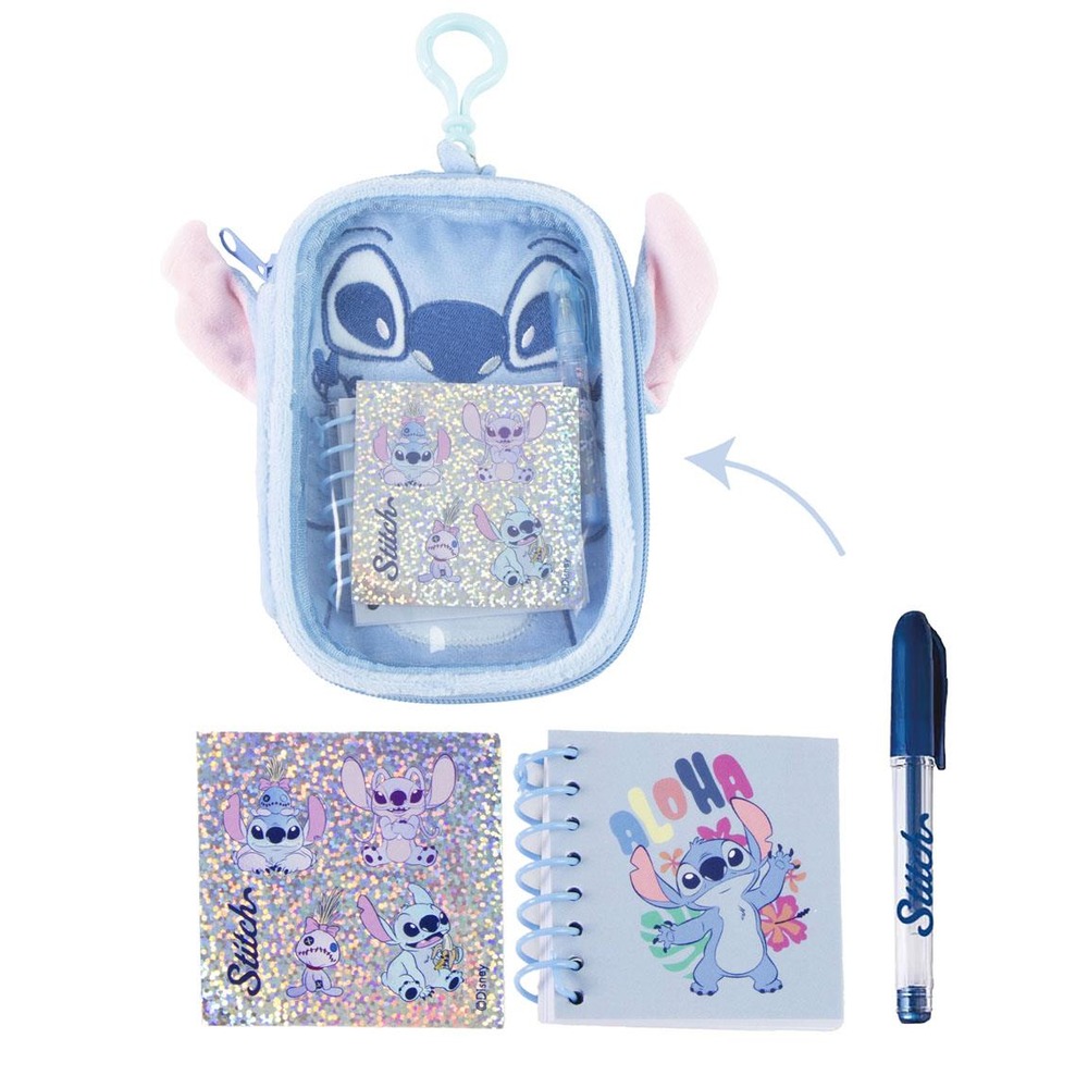 Stitch Skrivesæt Med Plys Penalhus (11 x 3 x 16 cm) | Stitch Male- & Tegneudstyr - Temashop