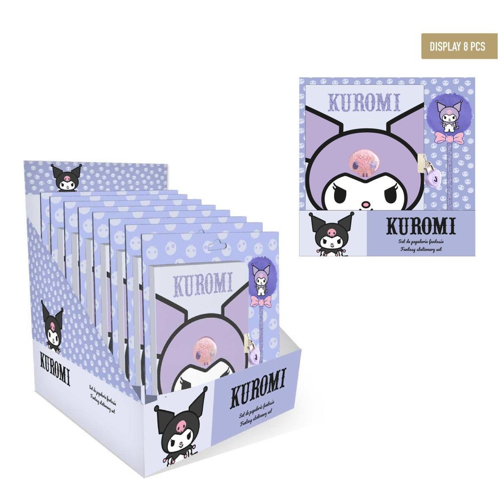 Kuromi Skrivesæt Lilla (19,5 x 24,5 x 4,5 cm) | Hello Kitty Male- & Tegneudstyr - Temashop