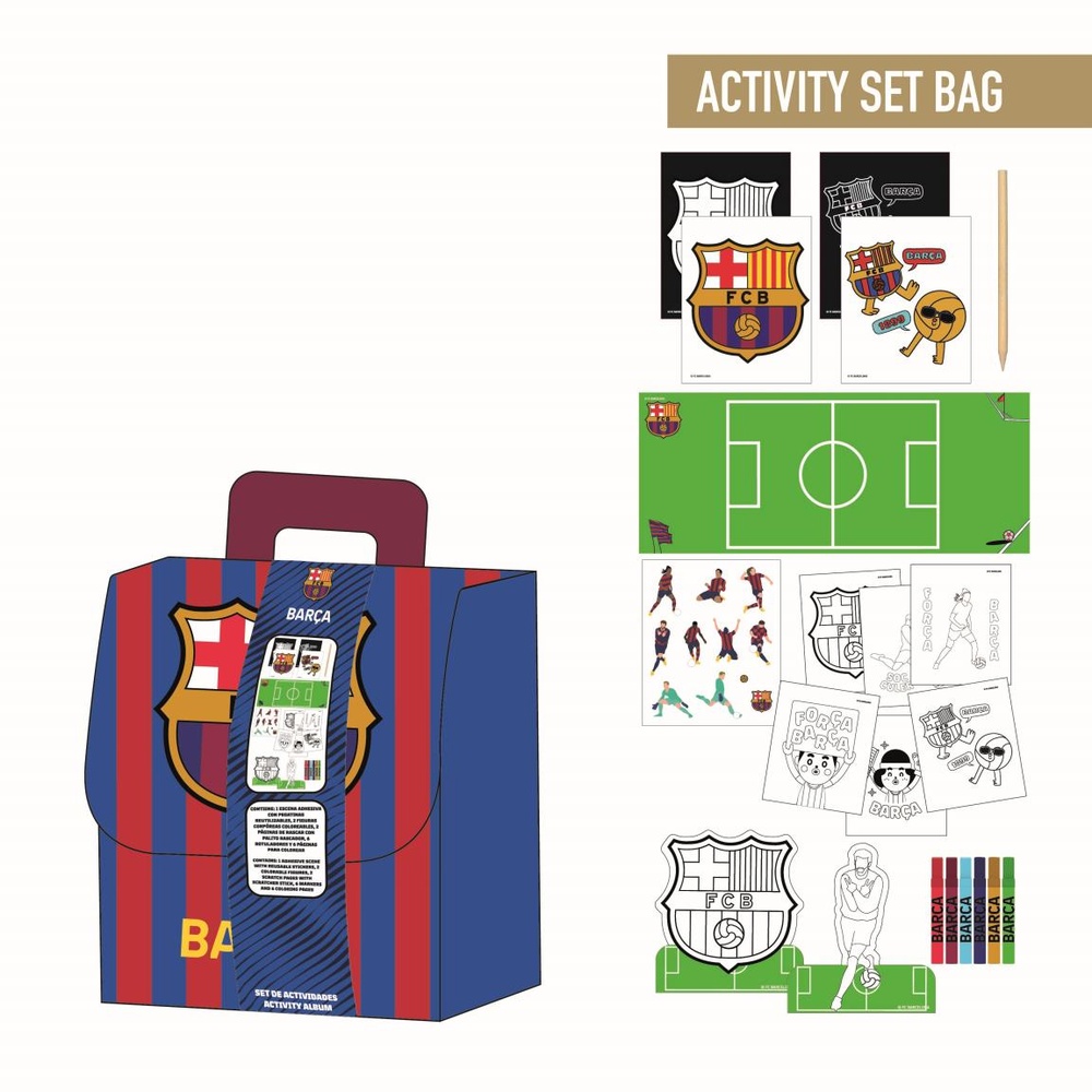 FC Barcelona Farvelæg Selv Aktivitetstaske | Fodbold Aktivitetssæt - Temashop