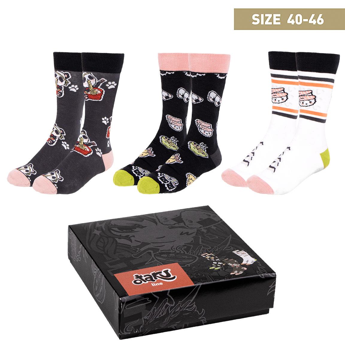 Otaku Ramen Strømper 40-46 (40-46) | Otaku Strømper / Strømpebukser / Knæstrømper - Temashop