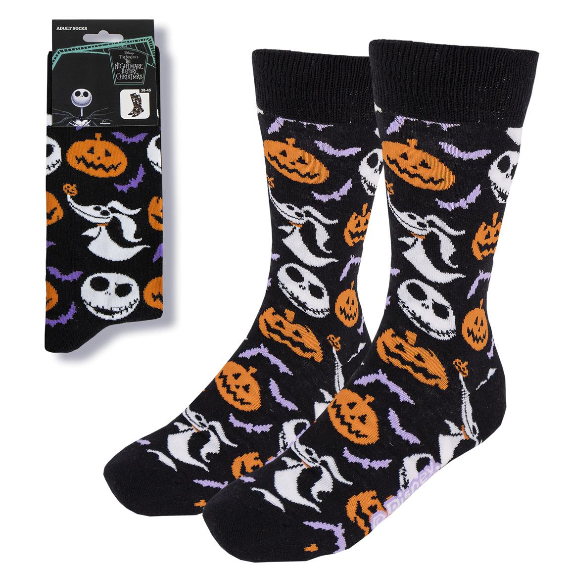 Nightmare Before Christmas Halloween Strømper 38-45 (38-45) | Nightmare Before Christmas Strømper / Strømpebukser / Knæstrømper - Temashop