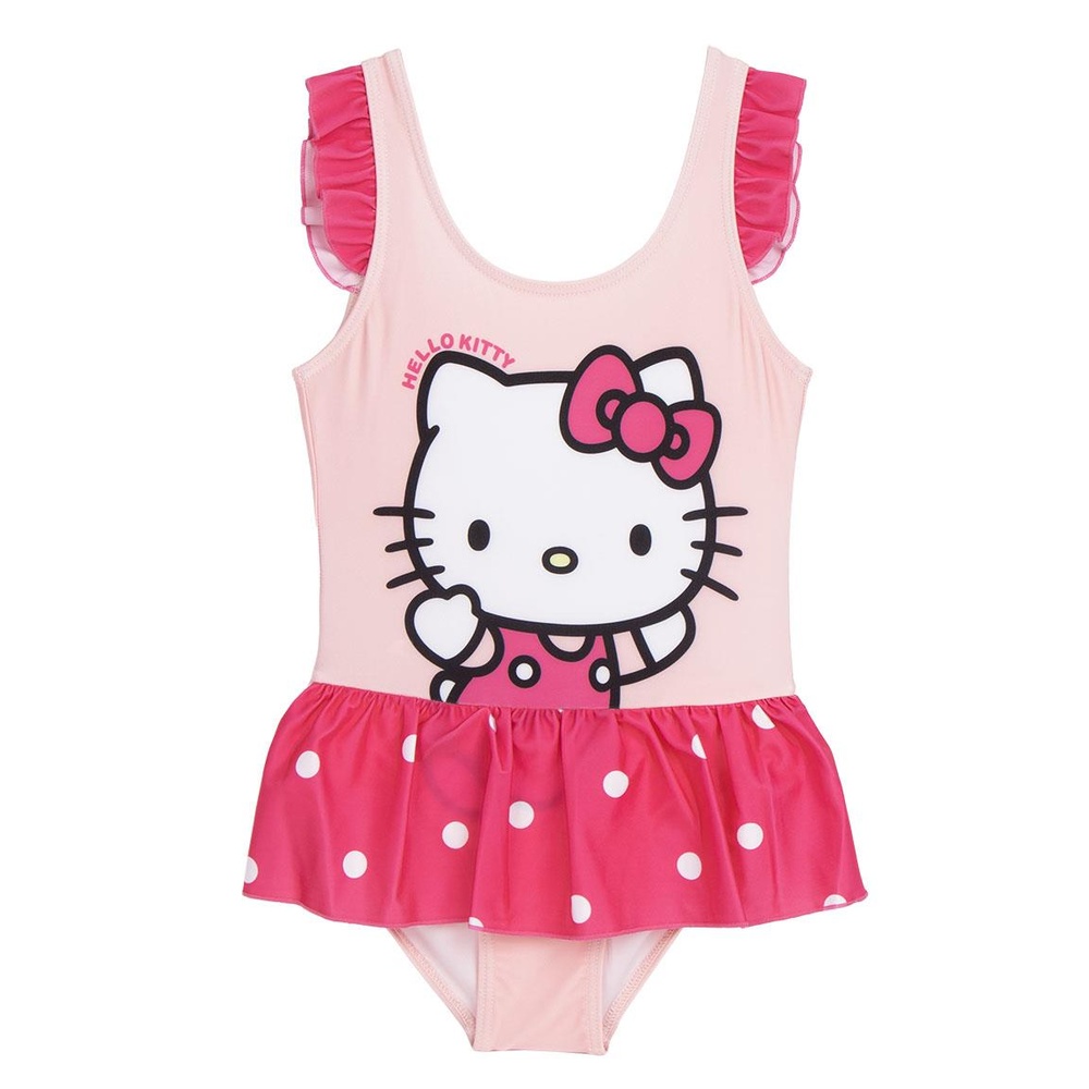 Hello Kitty Prikket Badedragt | Hello Kitty Badetøj - Temashop