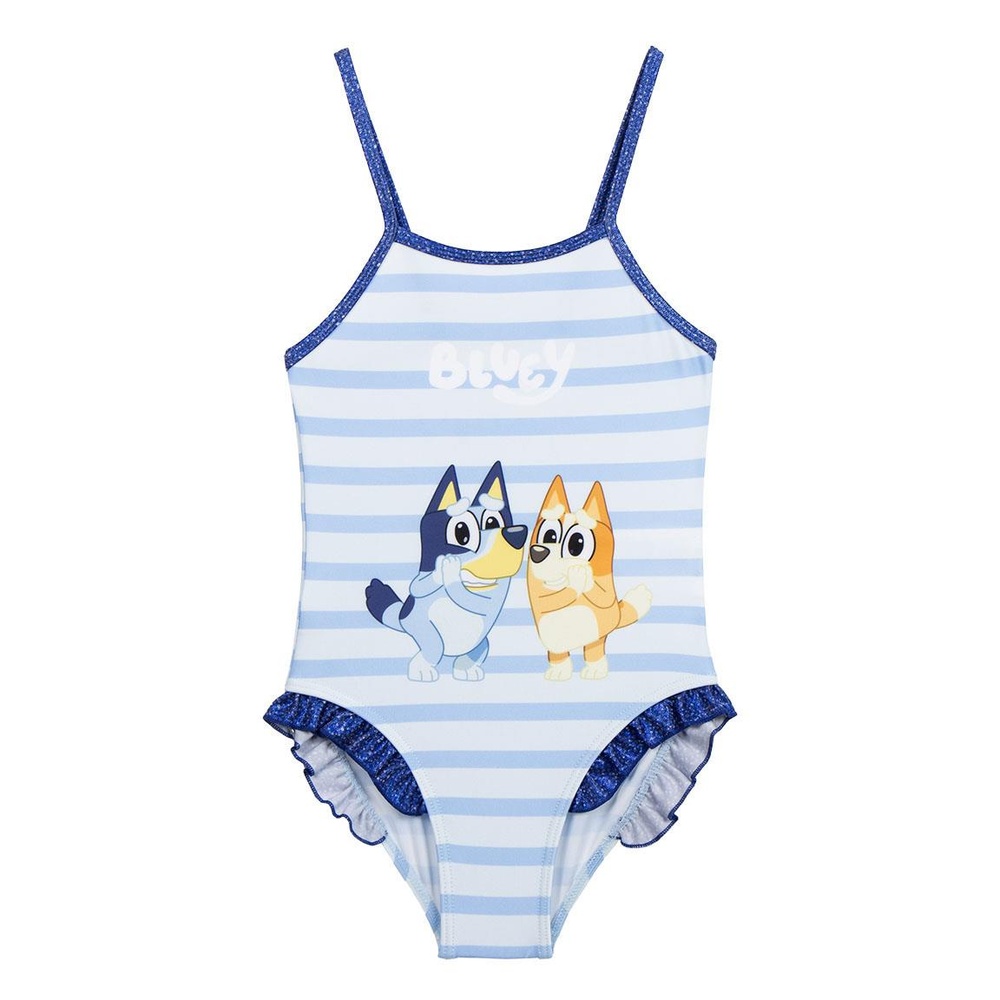 Bluey Stribet Badedragt | Bluey Badetøj - Temashop