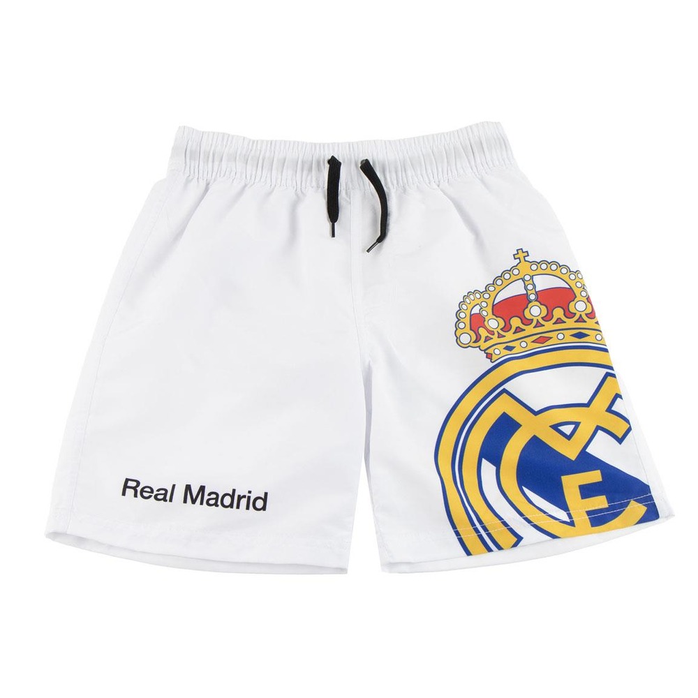 Real Madrid Badeshorts Hvid | Fodbold Badetøj - Temashop