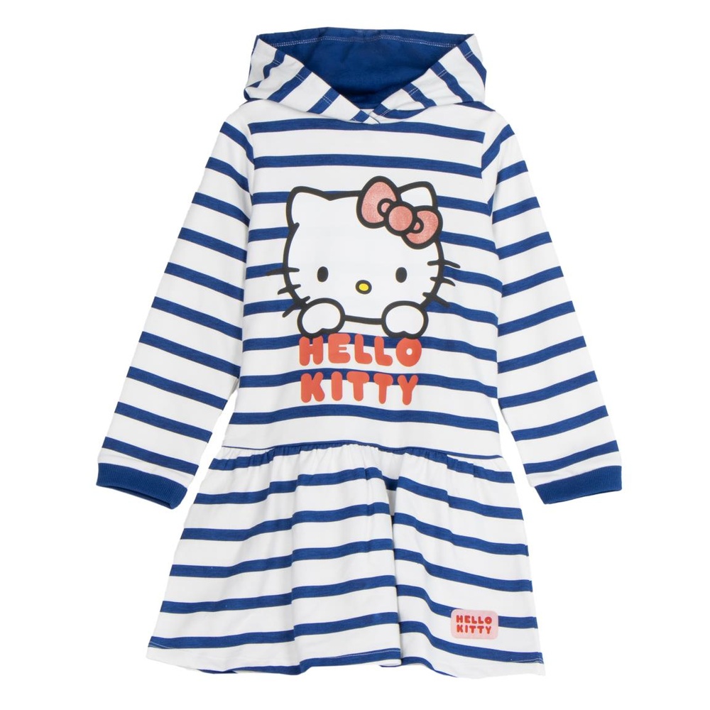 Hello Kitty Stribet Hoodie-Kjole | Hello Kitty Hoodie - Temashop