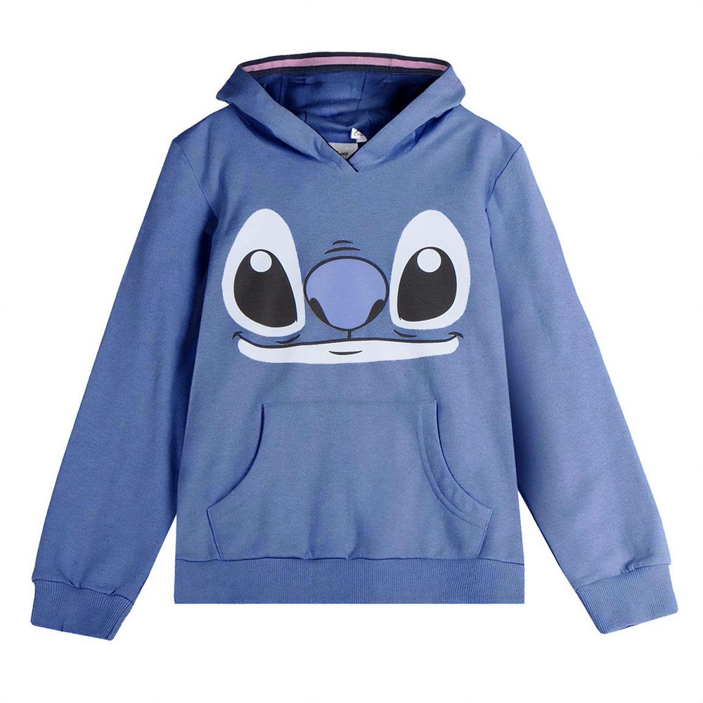 Lilo & Stitch Stitch Ansigt Hoodie | Stitch Hoodie - Temashop
