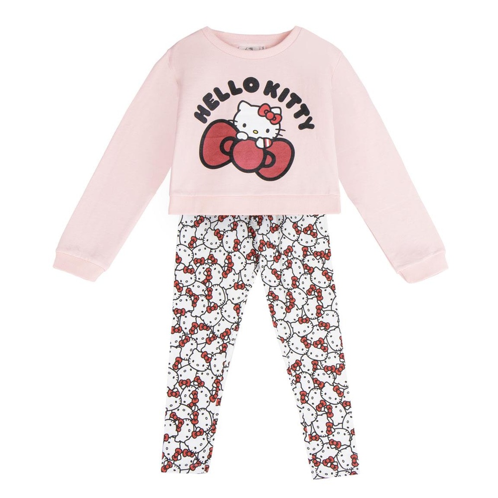 Hello Kitty Sløjfe Trøje & Leggings Sæt | Hello Kitty Pyjamas - Temashop