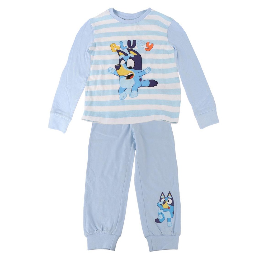 Bluey Stribet Pyjamas | Bluey Pyjamas - Temashop