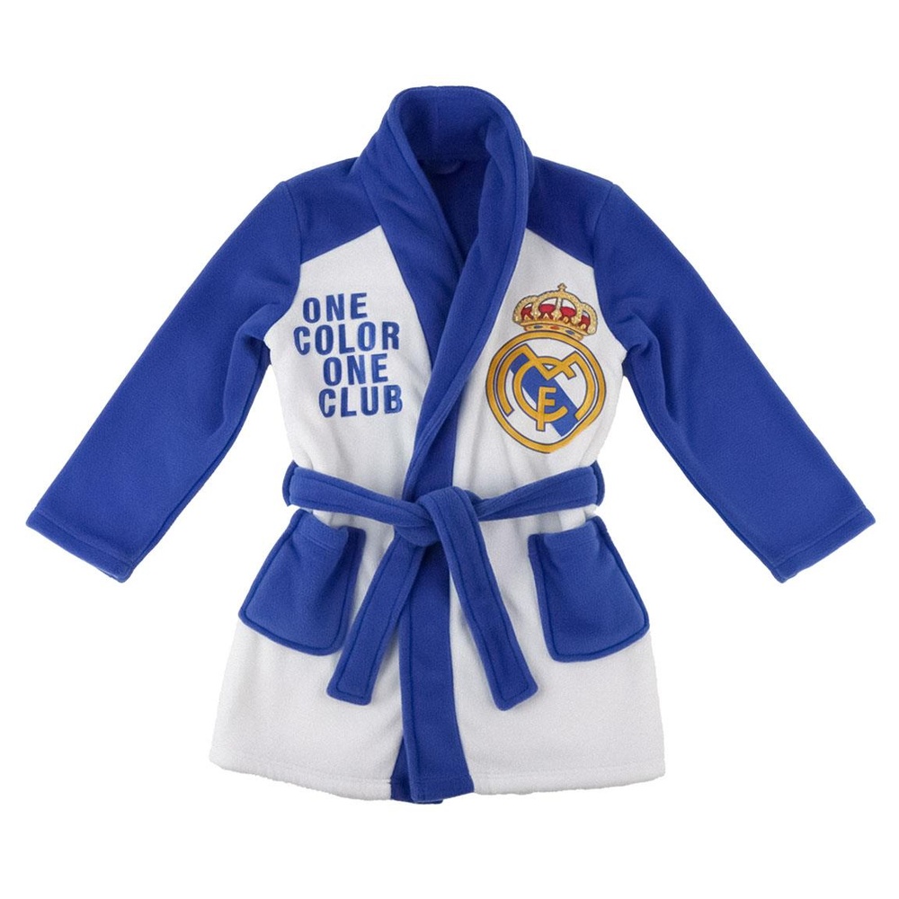 Real Madrid Morgenkåbe Blå/Hvid | Fodbold Kåbe - Temashop