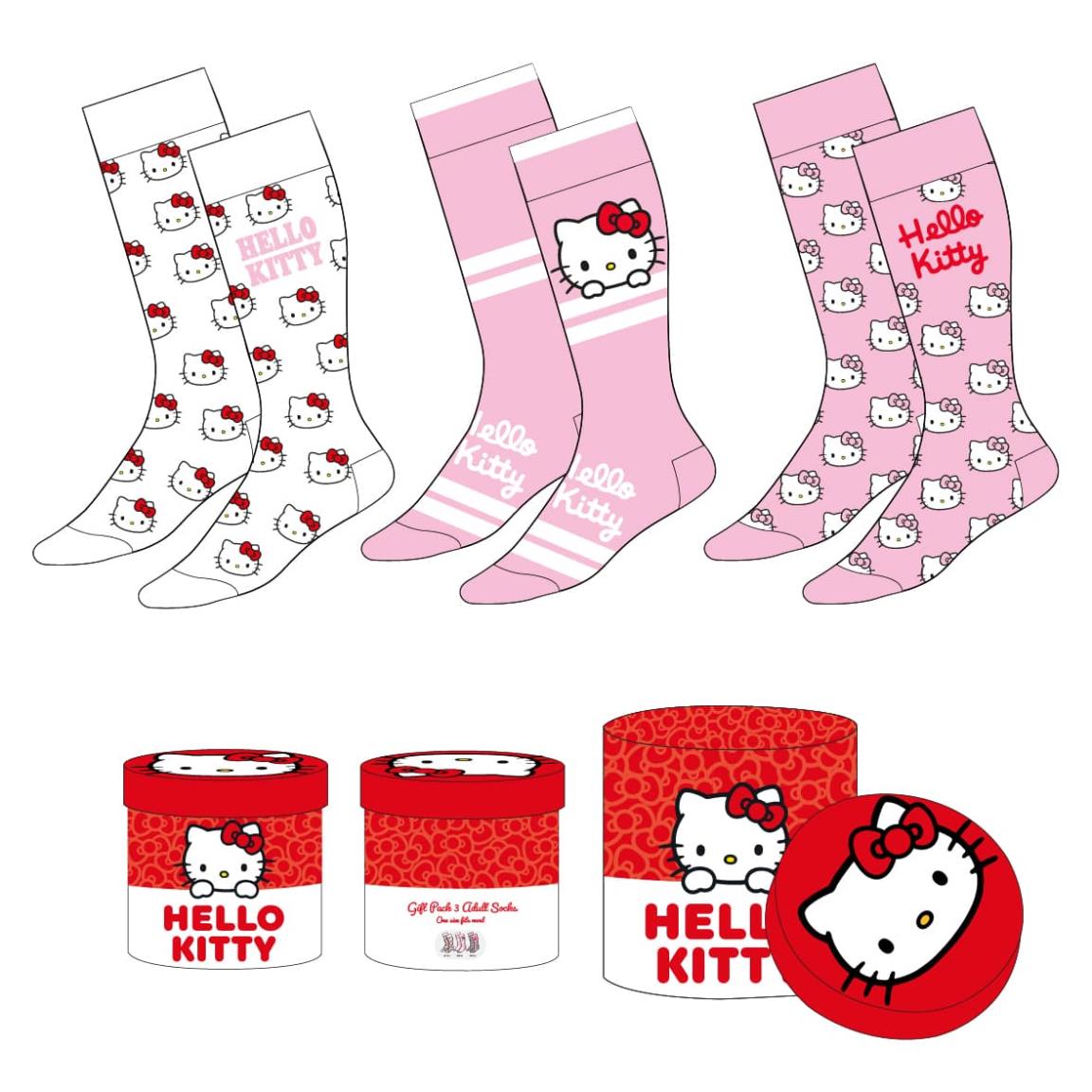 Hello Kitty Strømper 36-43 (36-43) | Hello Kitty Strømper / Strømpebukser / Knæstrømper - Temashop