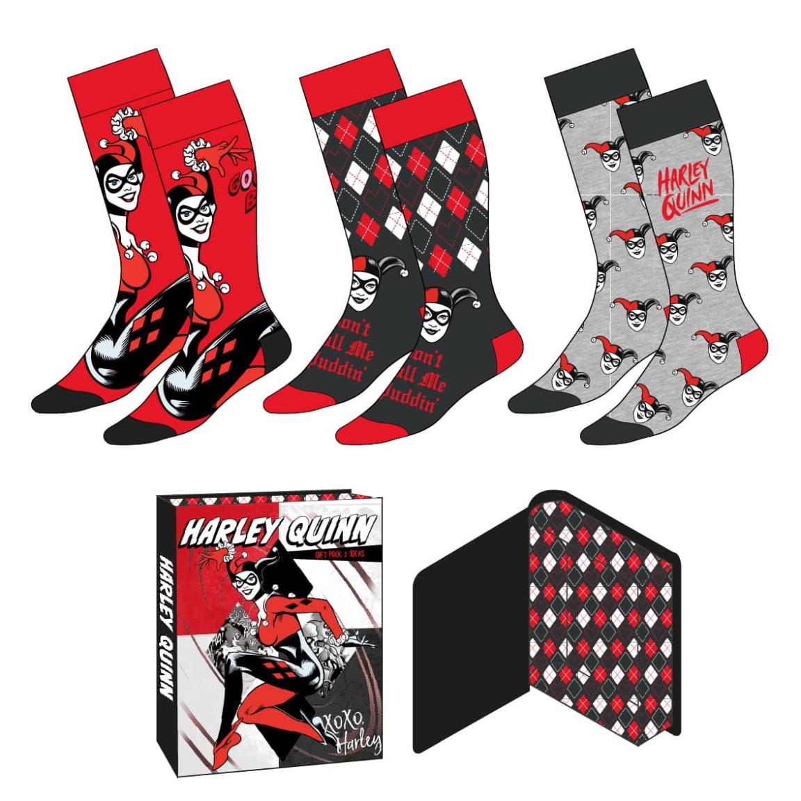 Harley Quinn Strømper 36-43 (36-43) | Harley Quinn Strømper / Strømpebukser / Knæstrømper - Temashop