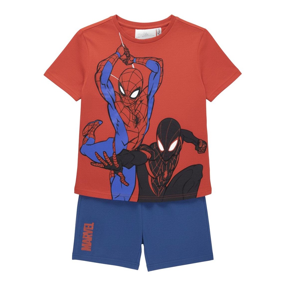 SpidermanÂ® Spider-Man & Miles Morales T-shirt & Shorts Sæt