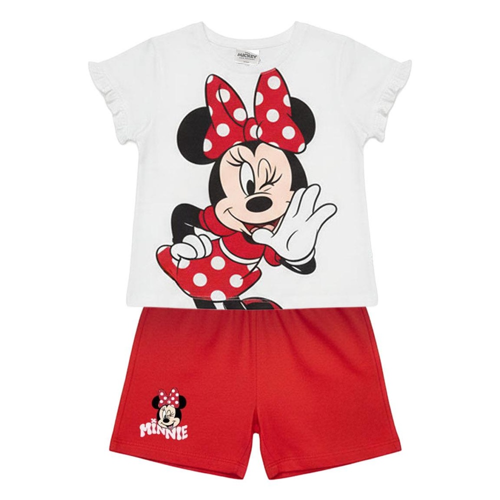 Minnie Mouse Sommer T-shirt & Shorts Sæt | Minnie Mouse Bukser / Skørt / Shorts - Temashop