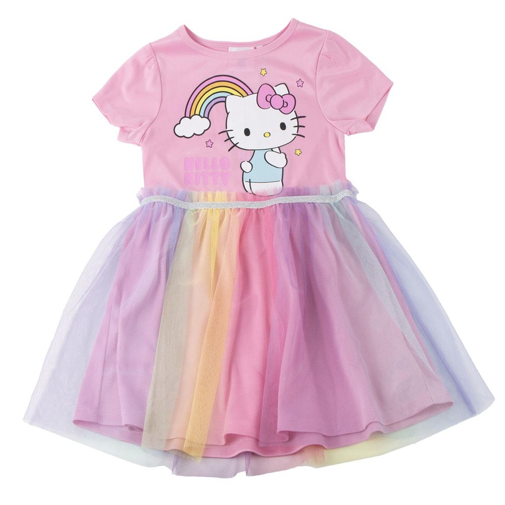 Hello Kitty Regnbue Kjole | Hello Kitty Kostume - Temashop