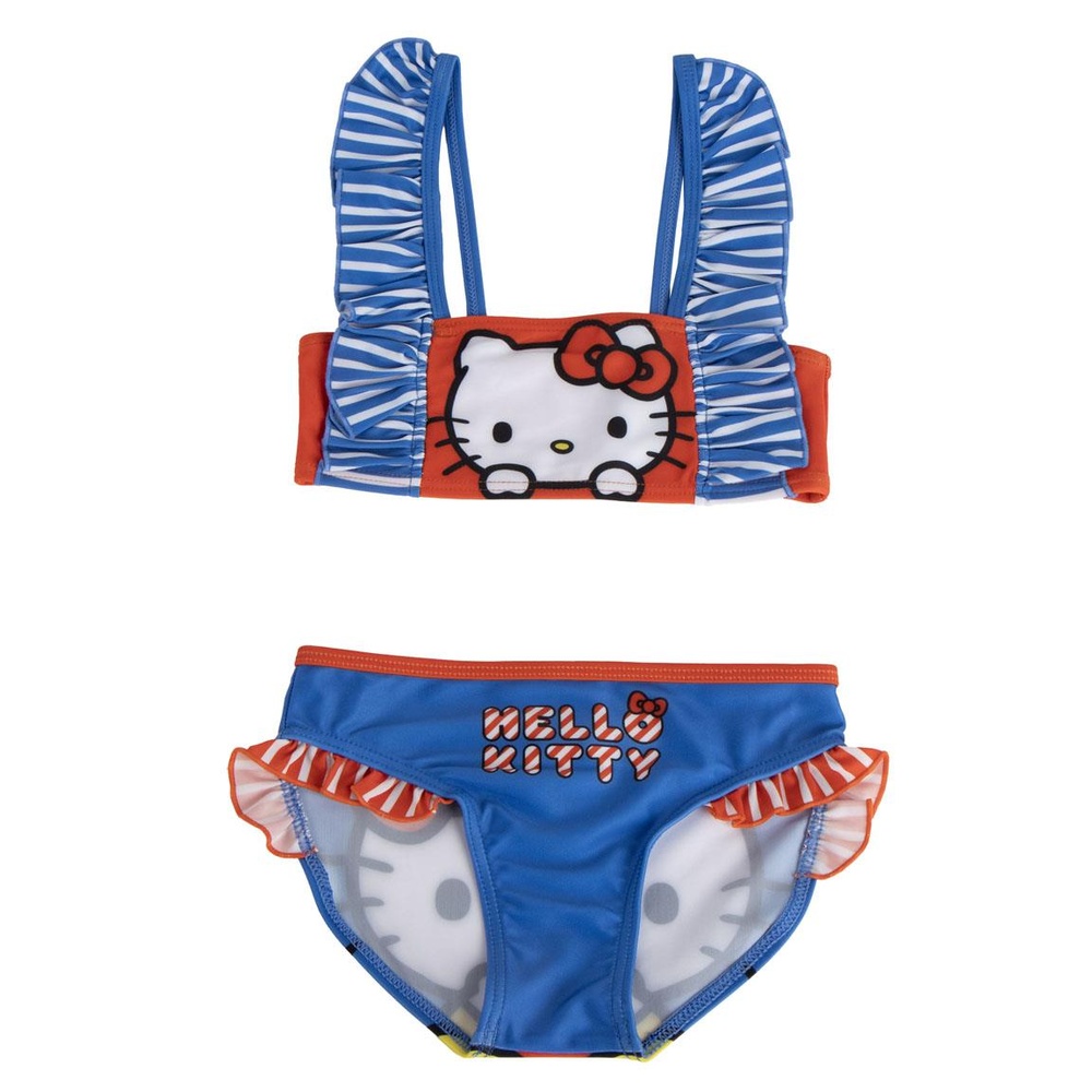 Hello Kitty Stribet Flæse Bikini | Hello Kitty Badetøj - Temashop