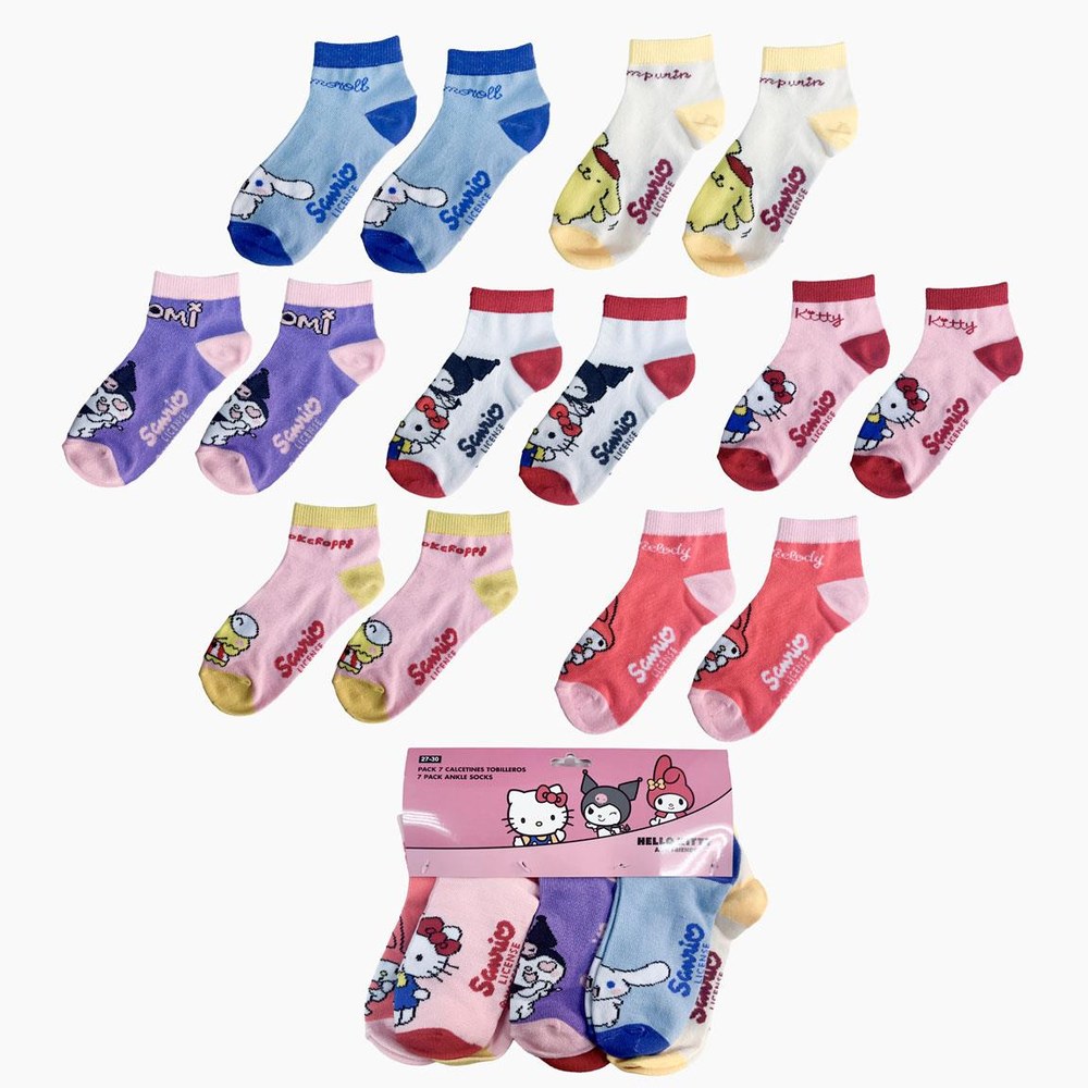 Hello Kitty Ankelstrømper | Hello Kitty Strømper / Strømpebukser / Knæstrømper - Temashop