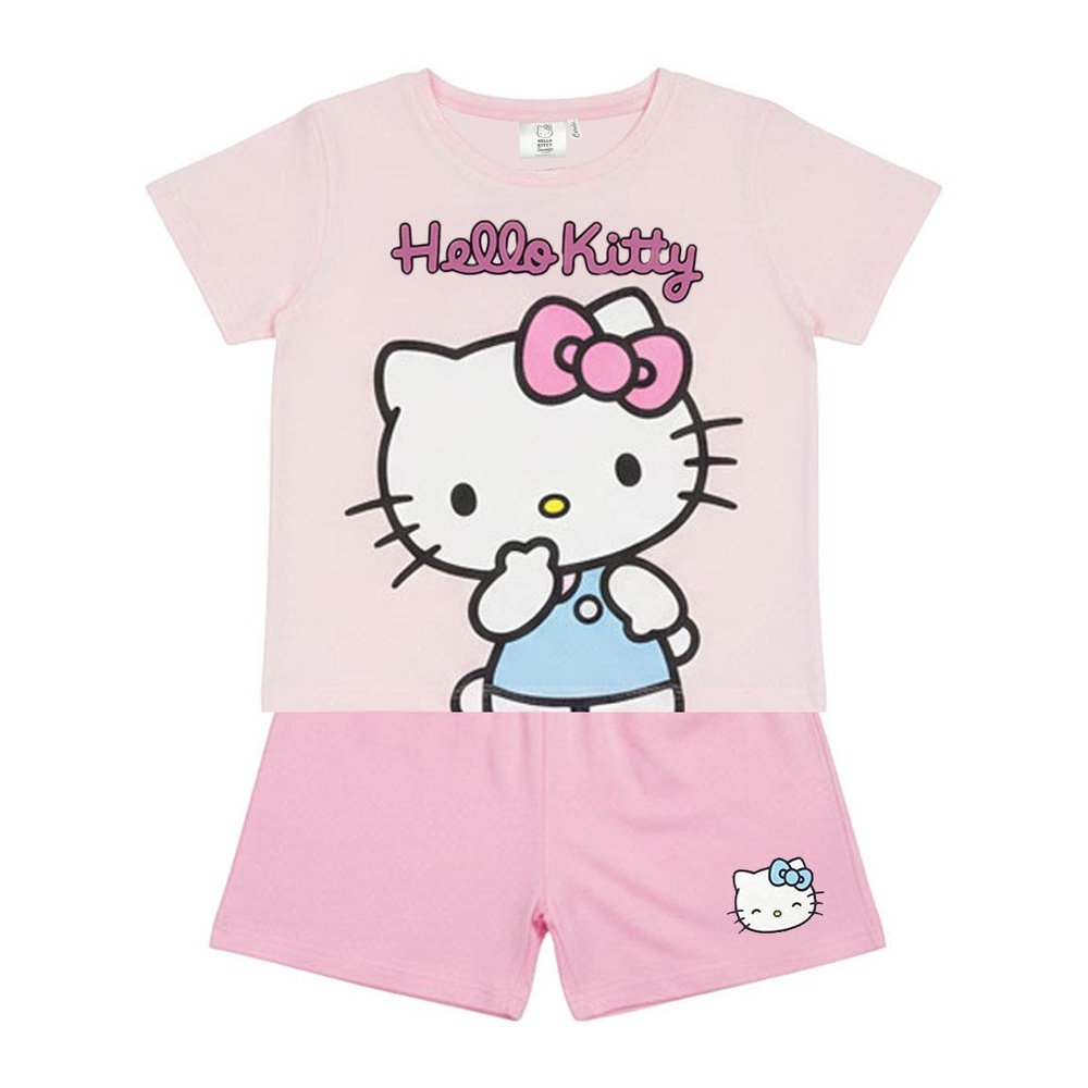 Hello Kitty T-Shirt & Shorts Sæt | Hello Kitty Overdel - Temashop