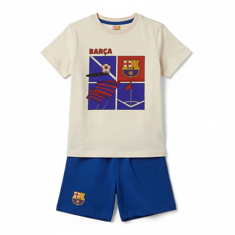 FC Barcelona Barça Kort Pyjamas | Fodbold Pyjamas - Temashop