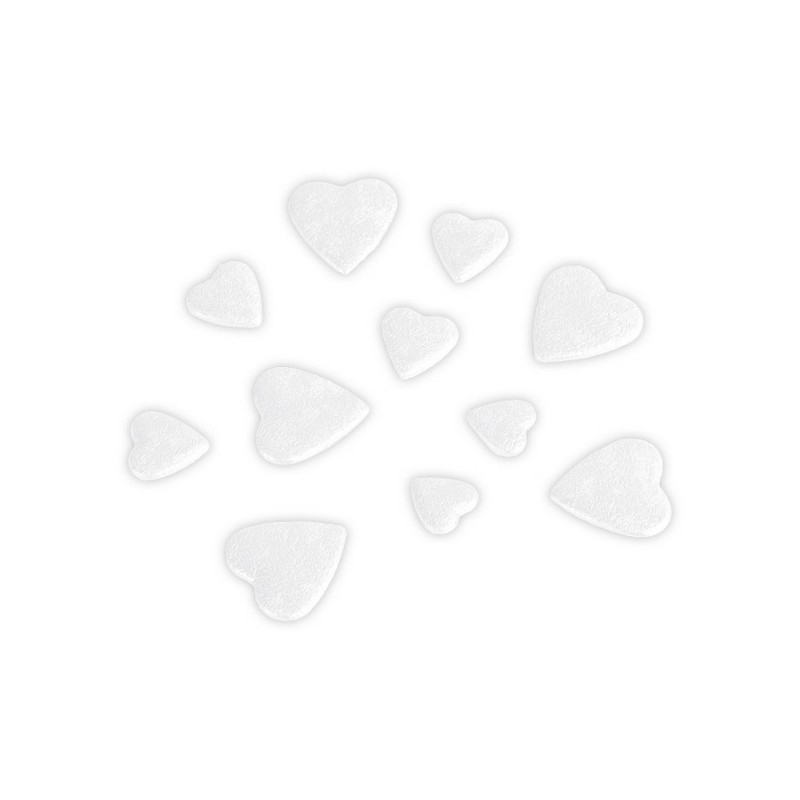 Hjerte Konfetti Hvid
