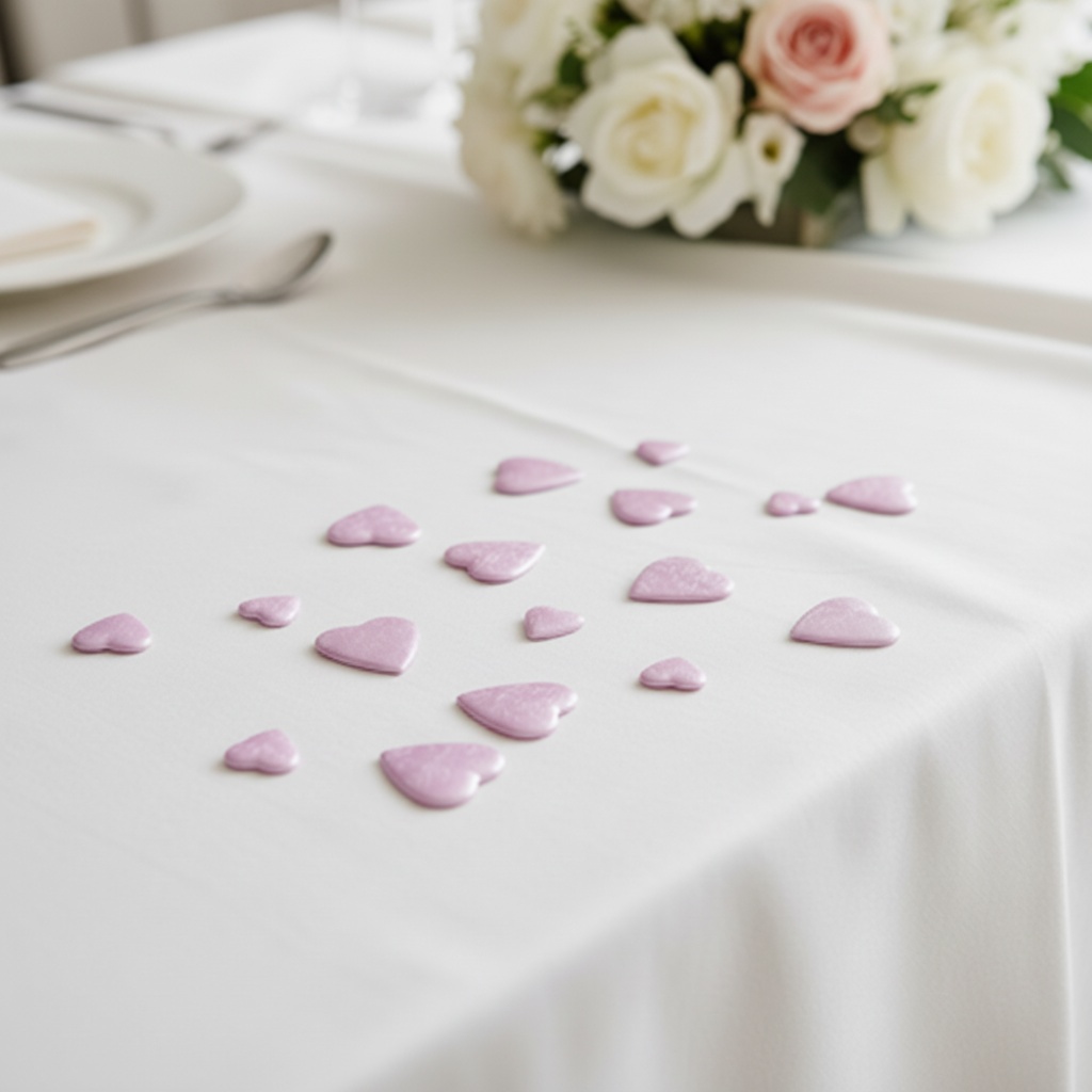 Hjerte Konfetti Lavendel - 1 pose (50 g) | Valentinsdag Konfetti - Temashop