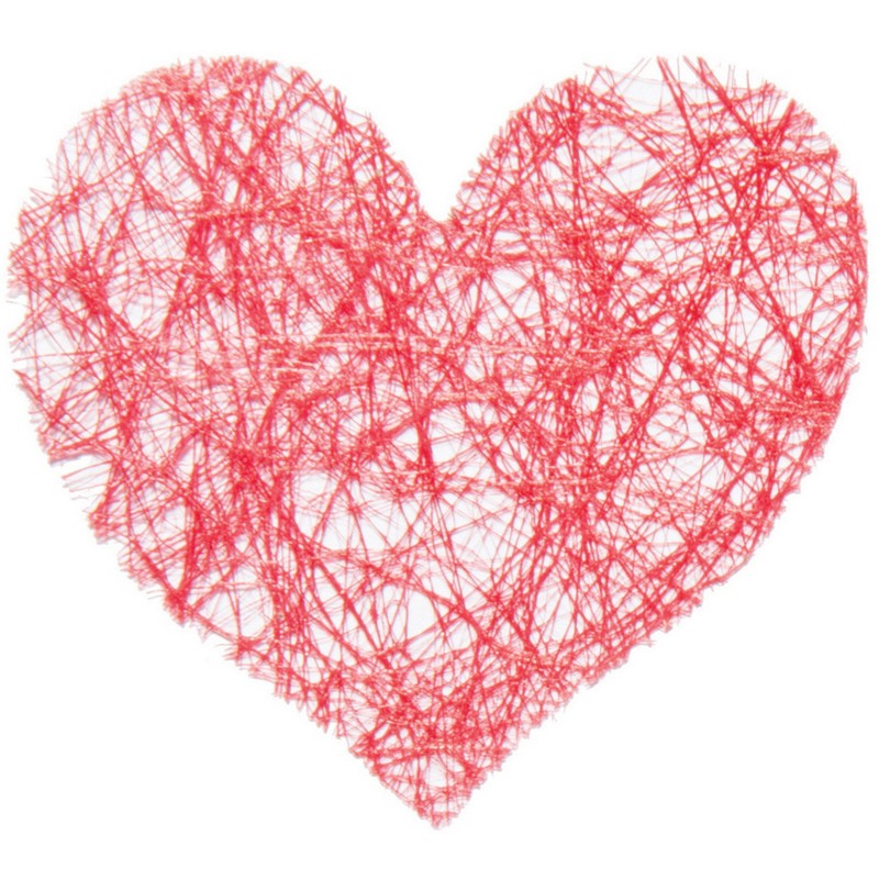 Blonde Hjertekonfetti Rød