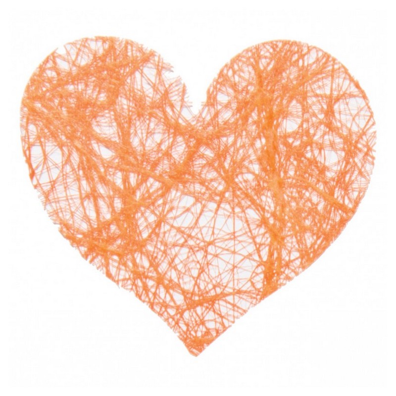 Blonde Hjertekonfetti Orange