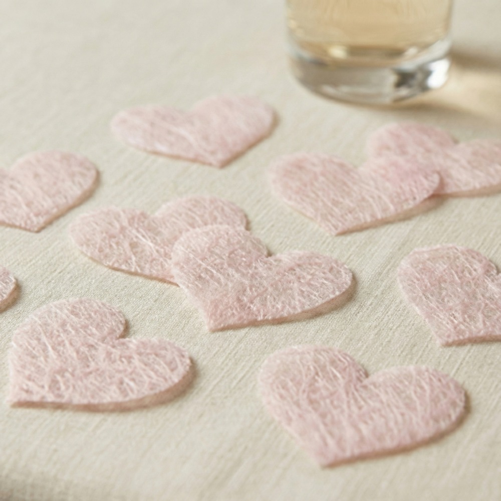 Blonde Hjertekonfetti Lyserød - 100 stk (4 cm) | Kærlighed Konfetti - Temashop