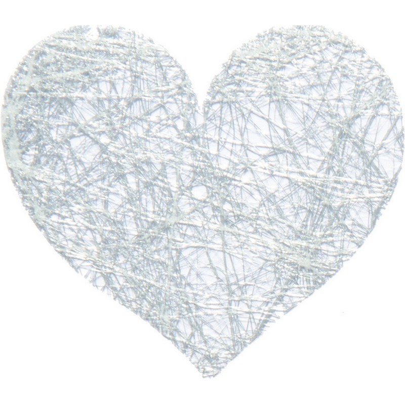 Blonde Hjertekonfetti Sølv