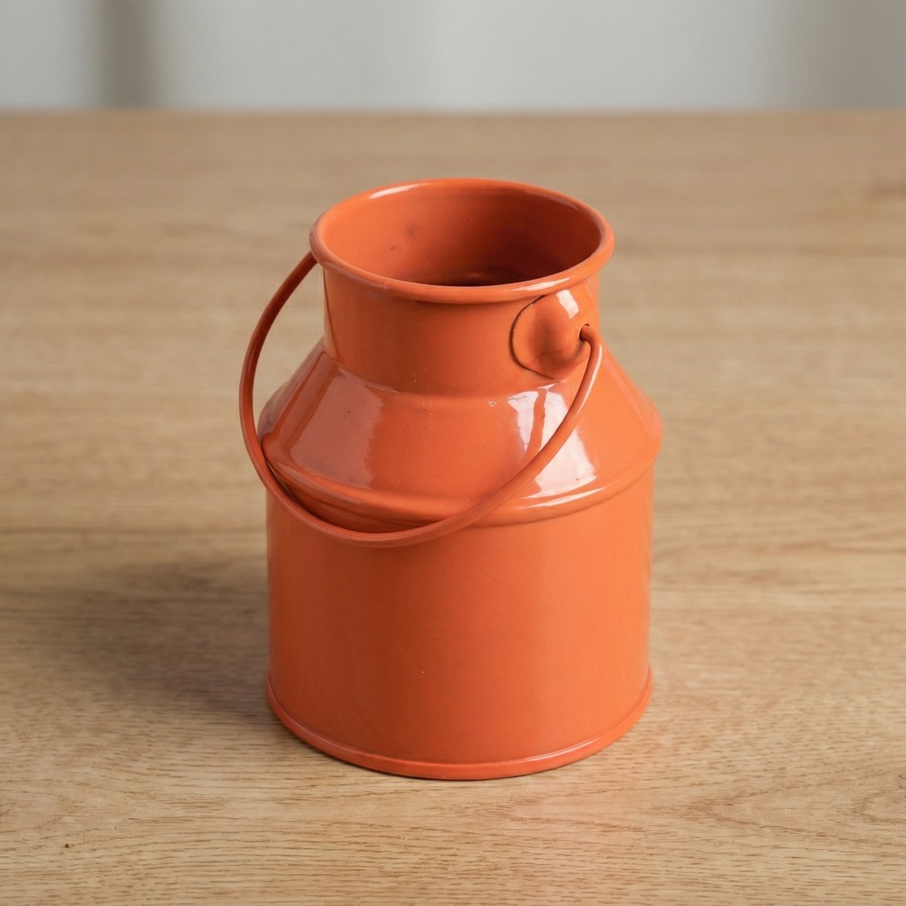 Dekorations Mælkekande Orange - 1 stk (5 x 9 cm) | Gård tema Vase - Temashop
