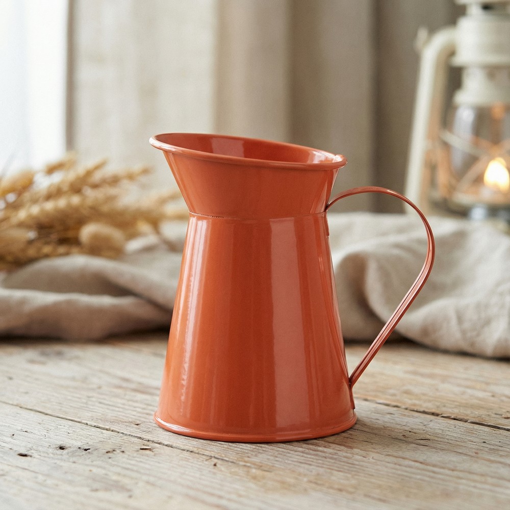 Landlig Mælkekande Orange - 1 stk (7 x 10 cm) | Gård tema Vase - Temashop